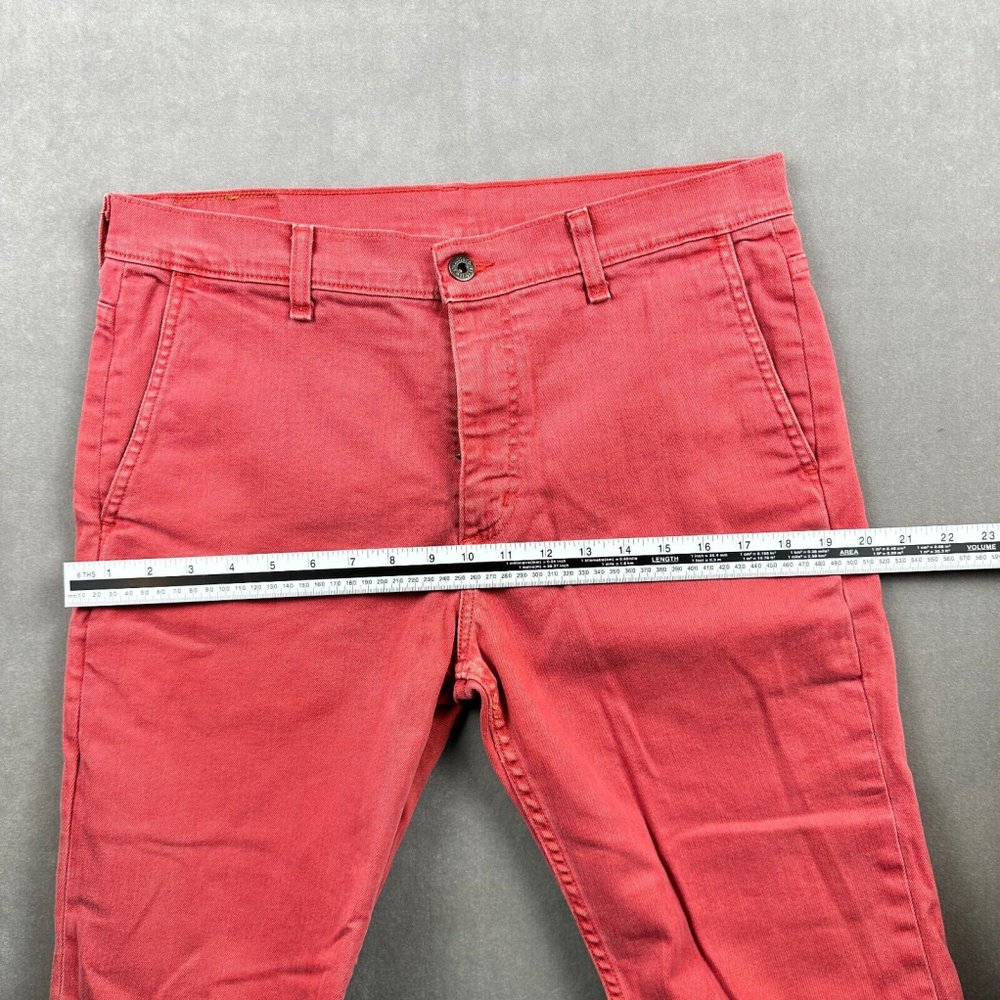LEVIS 511 Jeans Slim Straight Light Red Dusty Rose MENS Size 34x32 - Picture 12 of 16